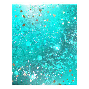 Mint Turquoise Foil Background Photo Print