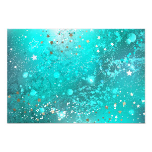 Mint Turquoise Foil Background Photo Print