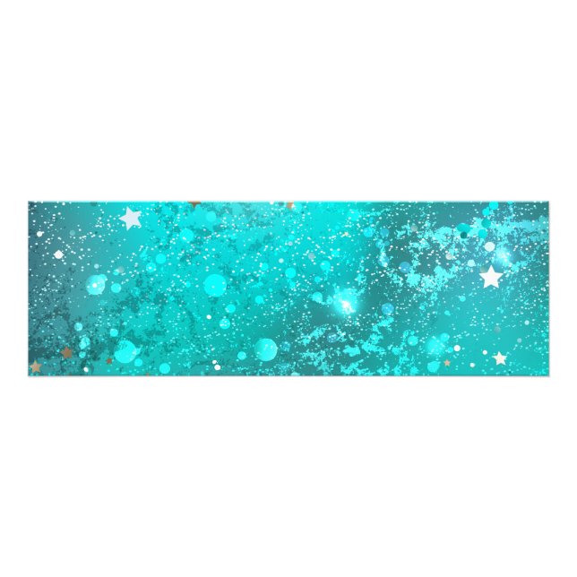 Mint Turquoise Foil Background Photo Print (Front)