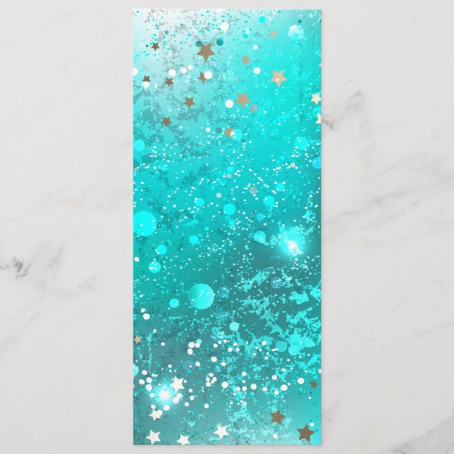 Mint Turquoise Foil Background Program (Front)