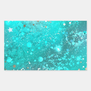 Mint Turquoise Foil Background Sticker