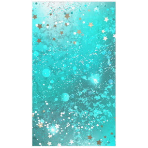 Mint Turquoise Foil Background Tablecloth