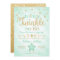 Mint Twinkle Little Star Baby Shower Invitation