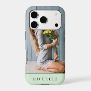 Mint   Vertical photo monogram personalized