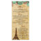 mint vintage eiffel tower Paris wedding menu cards
