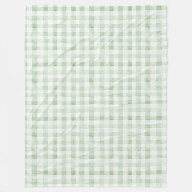 Mint White Stripes Birthday Fleece Blanket (Front)