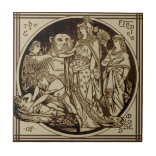 Minton Biblical "Finding Moses" Repro John Moyr Tile