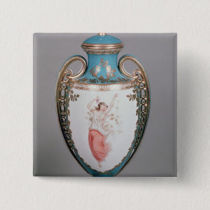 Minton vase, 1862 2 inch square button