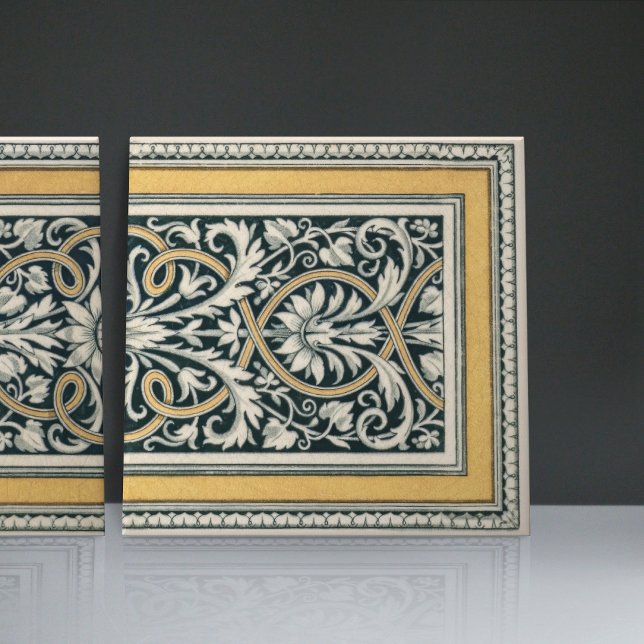 Mintons UK Classical Greek Floral Pattern Tile (Creator Uploaded)