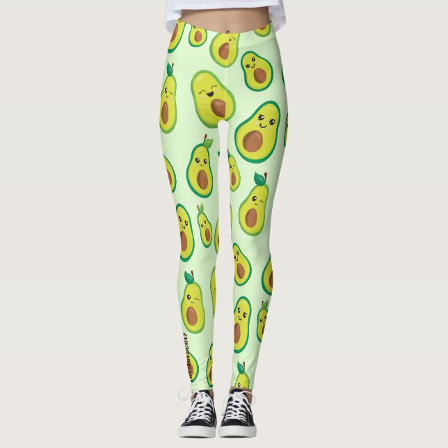 Minty "Avo-Cute" Leggings (Front)