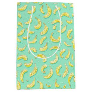 Minty Banana Pattern Fruit Lover's Delight Medium Gift Bag