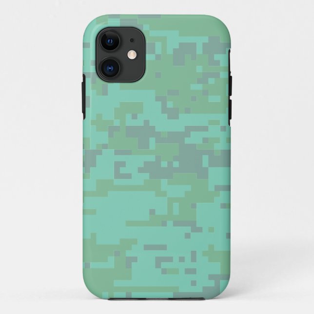 Minty Digital Camo Pattern Case-Mate iPhone Case (Back)