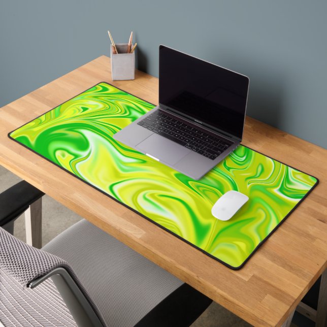 Minty Green Marble, Desk Mat (Office 2)