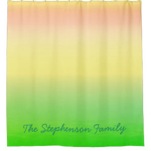 Minty Green to Yellow Gradient with Green Script