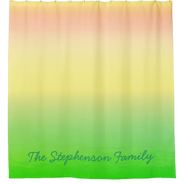 Minty Green to Yellow Gradient with Green Script (Front)