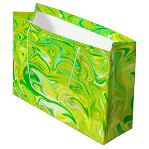 Minty Green Twirly Marble, Large Gift Bag