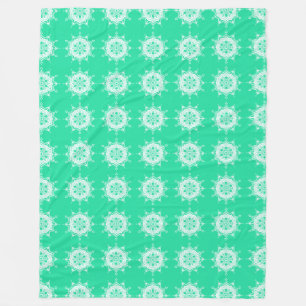 Minty Mandala Fleece Blanket