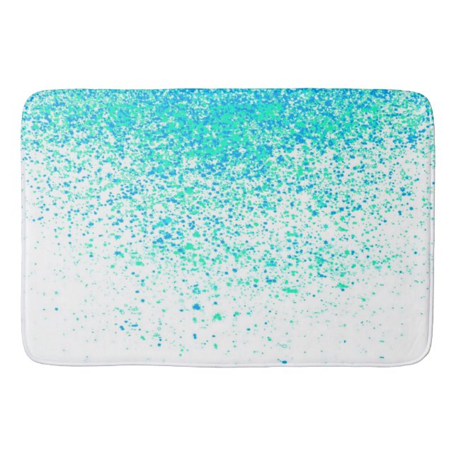 minty sparkle bath mat (Front)