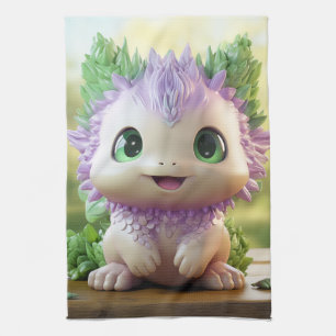 Minty, the charming Axolotl Kitchen Towel