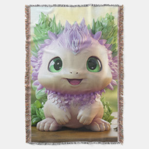 Minty, the charming Axolotl Throw Blanket