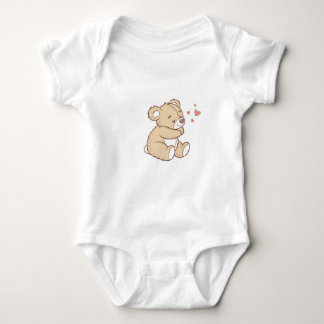 Minuscule body pour bébé en forme d'ours en peluch