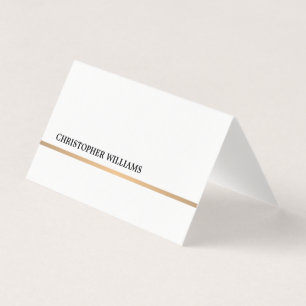 Minuscule Elégant Faux Gold Line Plié Carte d'Affa