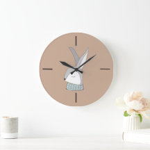 Minuscule lapin mignonne Horloge minimaliste