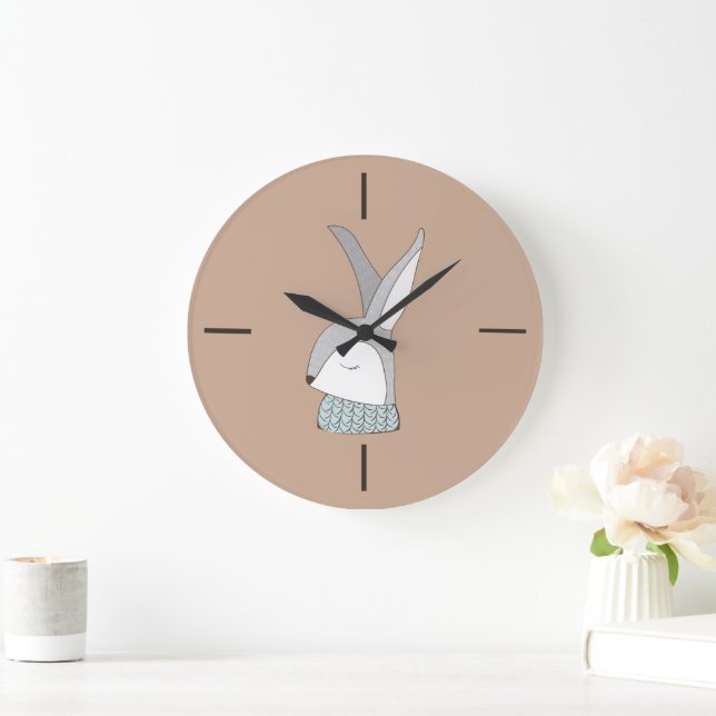 Minuscule lapin mignonne Horloge minimaliste (Maison)