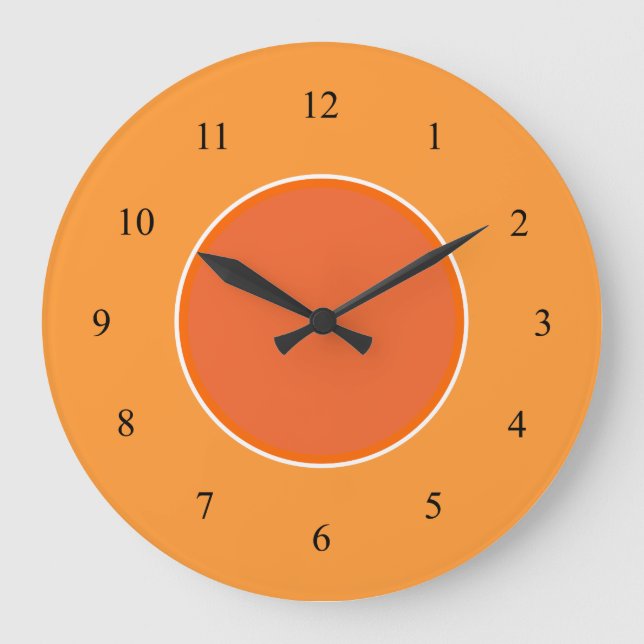 Minuscule noir orange clair et foncé Horloge (Recto)