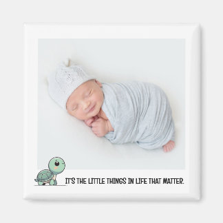 Minuscule tortue Magnet photo pour bébé