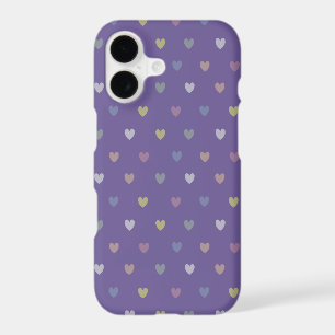 Minuscules coeurs à pois sur Violet Ultra Pourpre