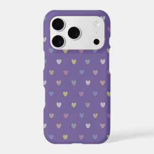 Minuscules cœurs polka sur Violet Ultra Pourpre