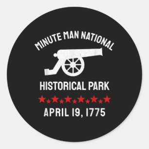 Minute Man National Historical Park Revolutionary  Classic Round Sticker