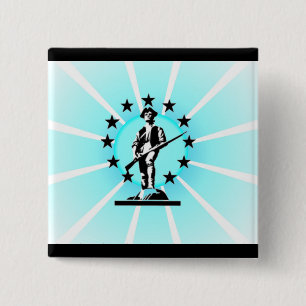 Minuteman 2 Inch Square Button