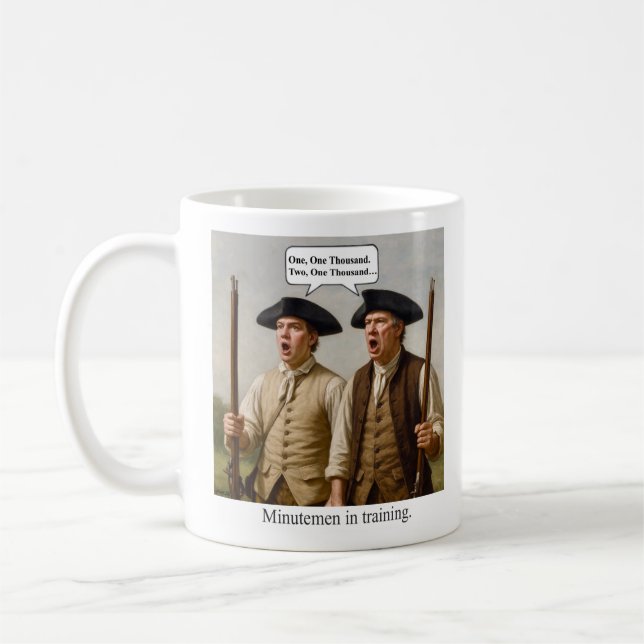Minutemen in training. coffee mug (Left)