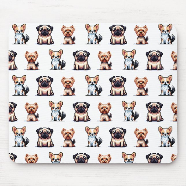 Minydogs pixelart Mousepad (Front)