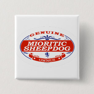 Mioritic Sheepdog 2 Inch Square Button