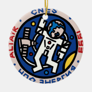 Mir-Altair Mission Patch Logo Ceramic Ornament