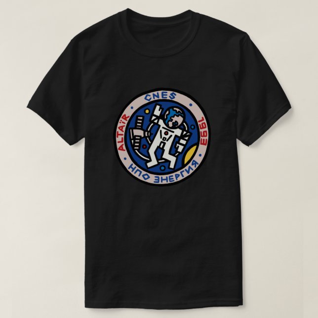 Mir-Altair Mission Patch Logo T-Shirt (Design Front)