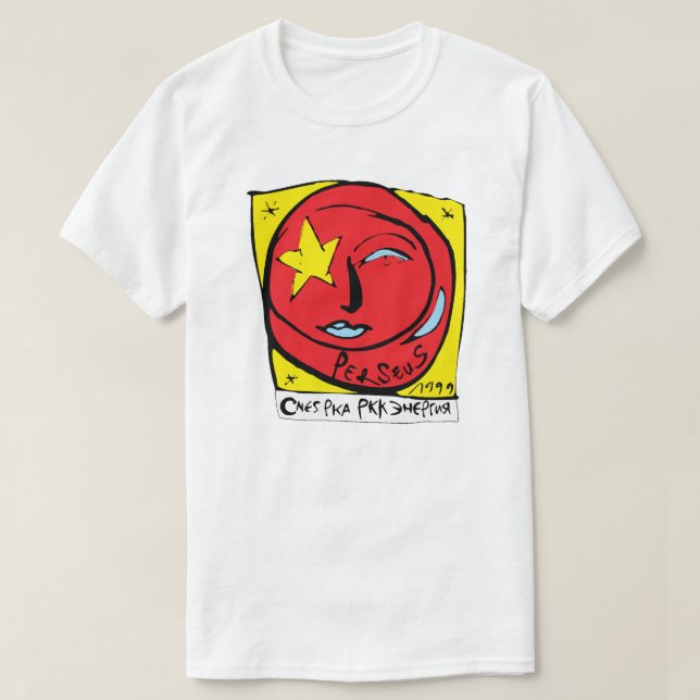 Mir-Perseus Mission Patch Logo T-Shirt (Design Front)