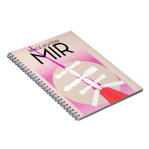 MIR Russian Space Station poster Notebook