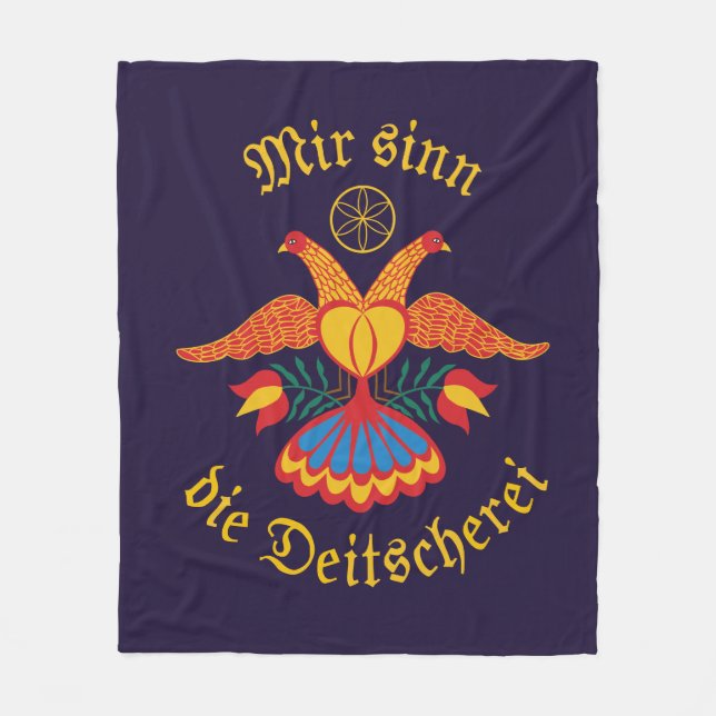 Mir sinn die Deitscherei - Deitschi Faahne Fleece Blanket (Front)