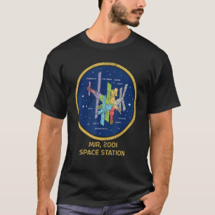 Mir Space Station Modules Soviet Space Travel Spac T-Shirt