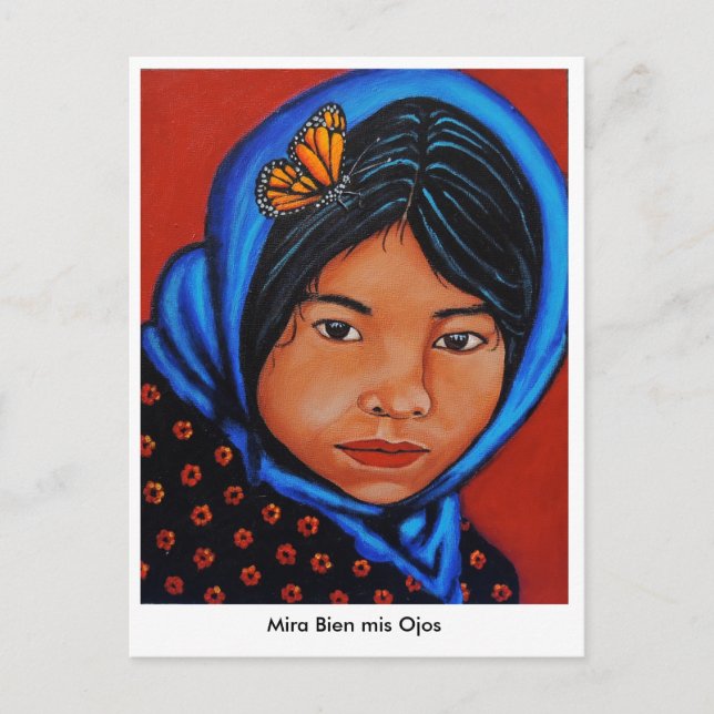 "Mira Bien mis Ojos" Postcard (Front)
