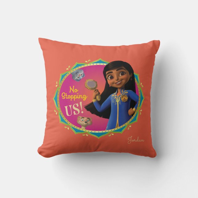 Mira, Royal Detective | No Stopping Us! Throw Pillow (Front)