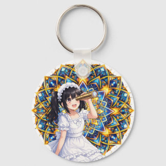 Mirabella in Kaleidoscope Gold - Color Mandala Keychain