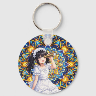 Mirabella in Kaleidoscope Gold - Color Mandala Sc Keychain