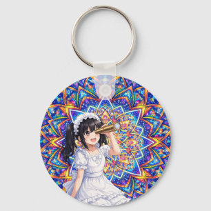 Mirabella in Kaleidoscope Light - Color Mandala S Keychain