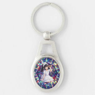 Mirabella in Prism Light – Kaleidoscope Metal Keychain