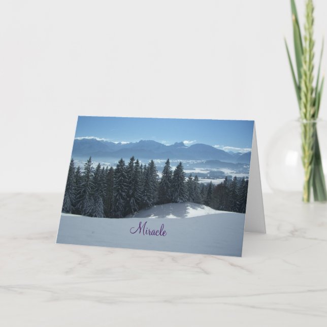 Miracle Christmas Poetry Holiday Card (Front)